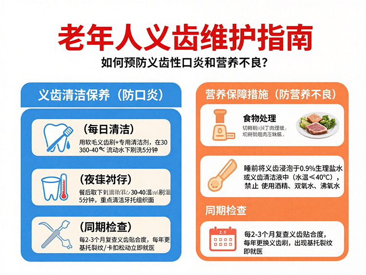 老年人義齒維護指南：如何預防義齒性口炎和營養不良？|成都義齒廠家